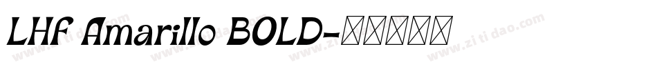 LHF Amarillo BOLD字体转换